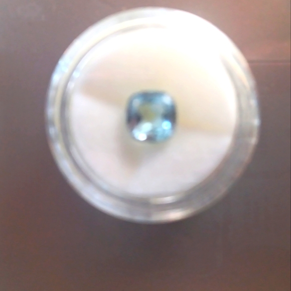 Square Blue Topaz 1.1 tcw Loose Gemstone Clear Exotic - Picture 1 of 2